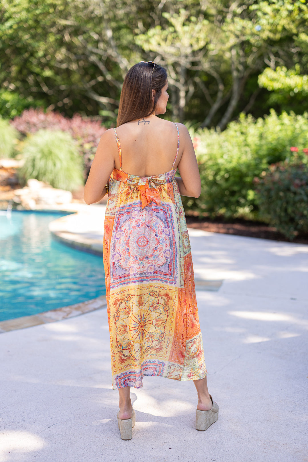THML Yellow Floral Midi Dress THML Yellow Floral Midi Dress