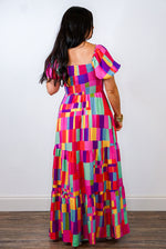 bump friendly colorful maxi dress