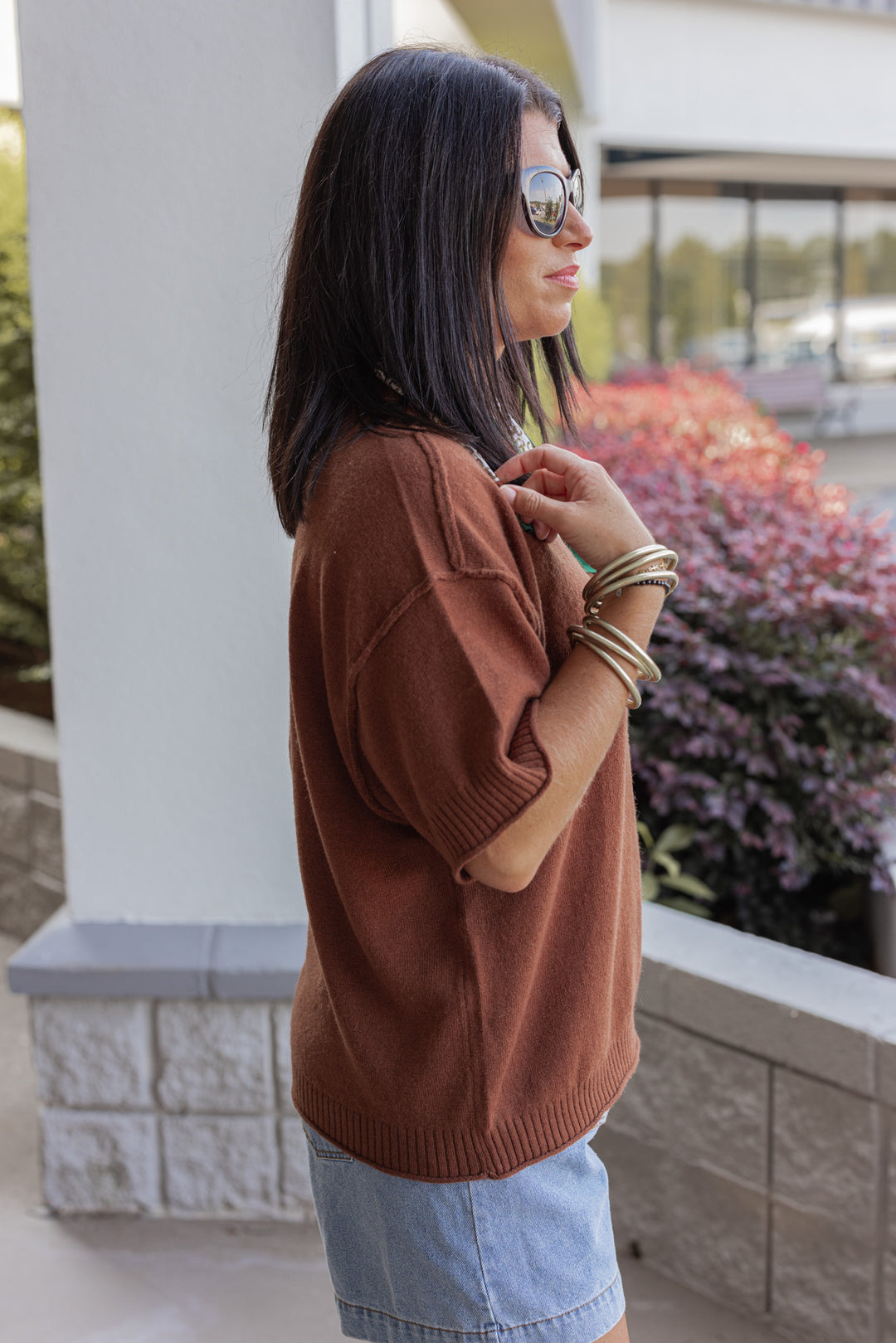 Staple Sweater Top Caramel by Jodifl showing up close side view