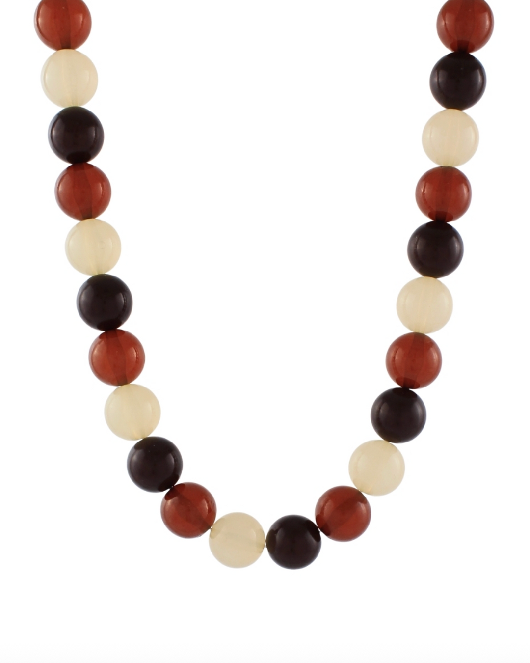 brown mix beaded necklace