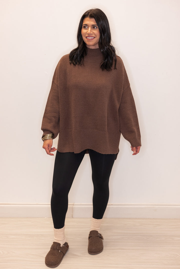 Cozy Favorite Chocolate Oversized Sweater