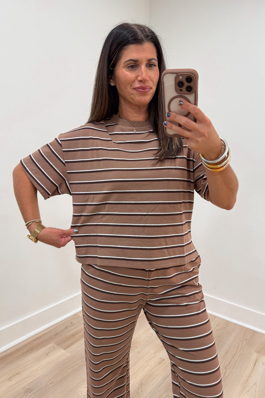 day and moon tan brown matching set width