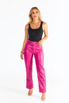 buddy love gomez fuchsia leather pants