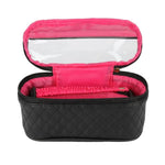 budha girl black quilted travel case