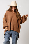 Fantastic Fawn Caramel chunky knit oversized sweater 