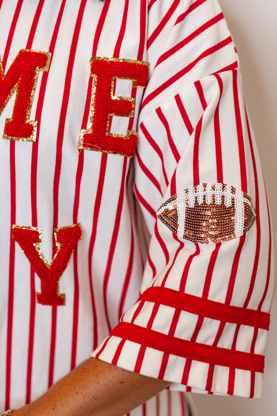 red stripe gameday top