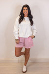 women's pink gingham cotton boxer shorts