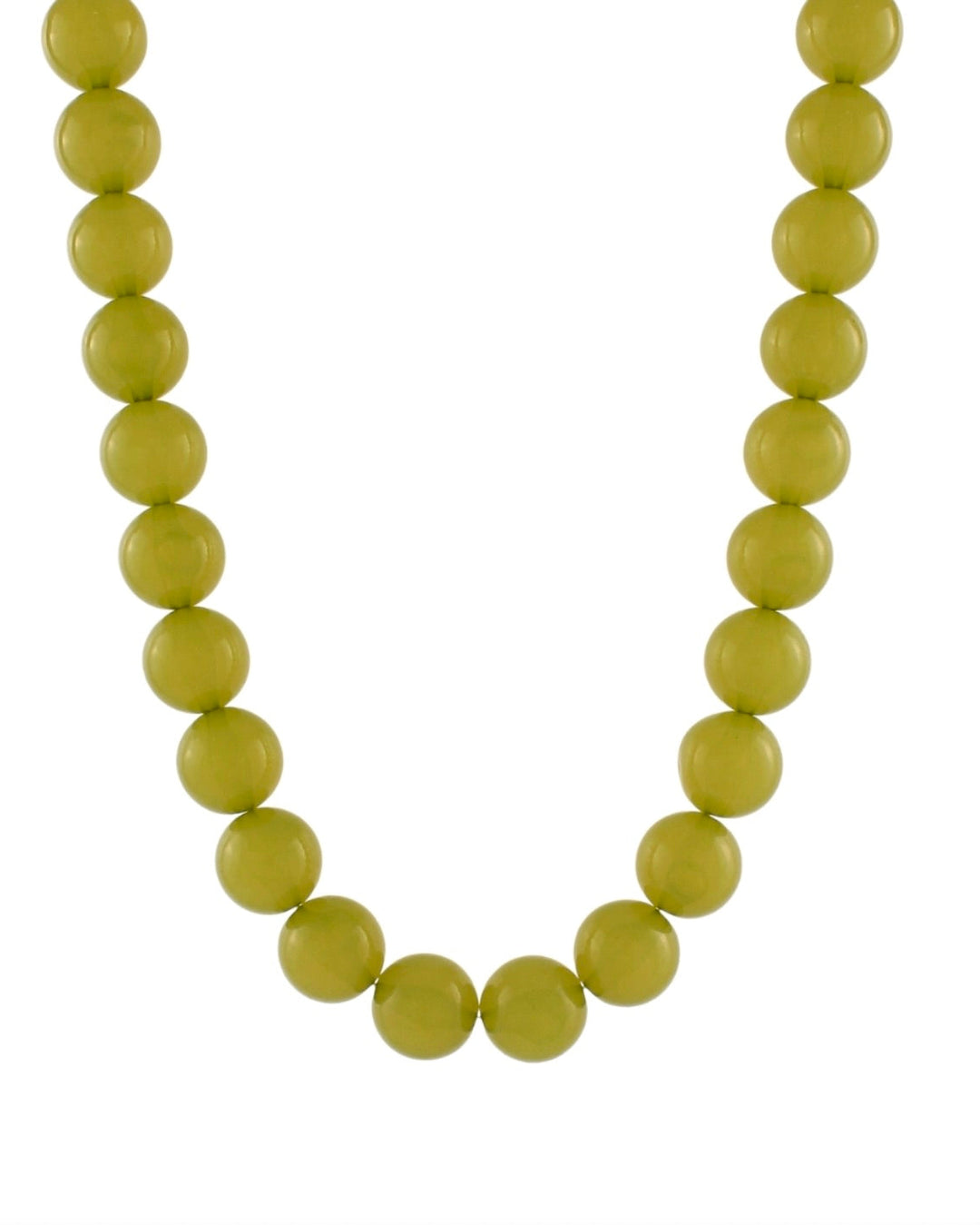chartreuse beaded necklace
