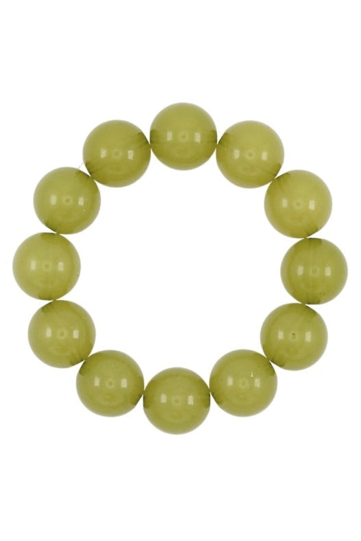 chartreuse beaded bracelet