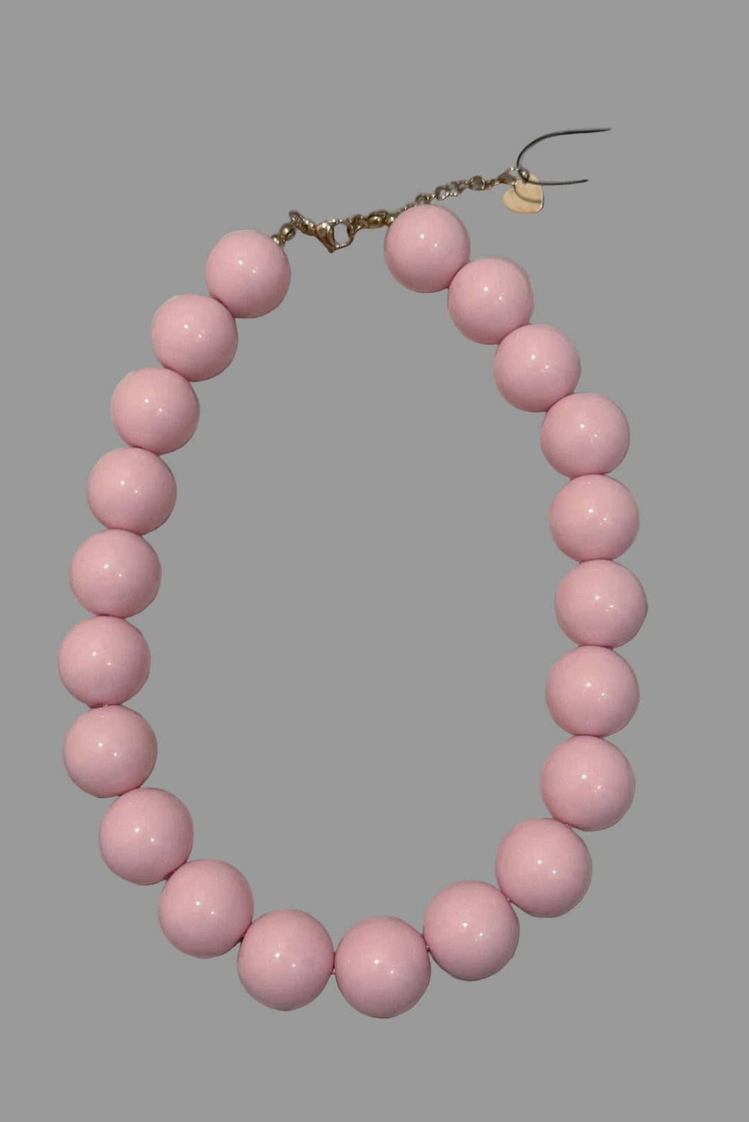 light pink chunky beaded women's necklace