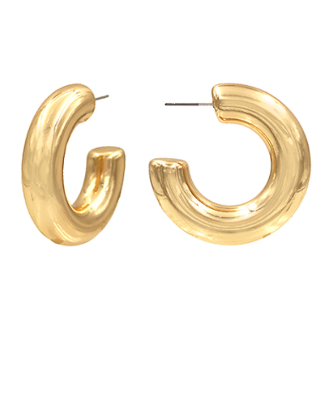 Chunky Gold hoop earrings
