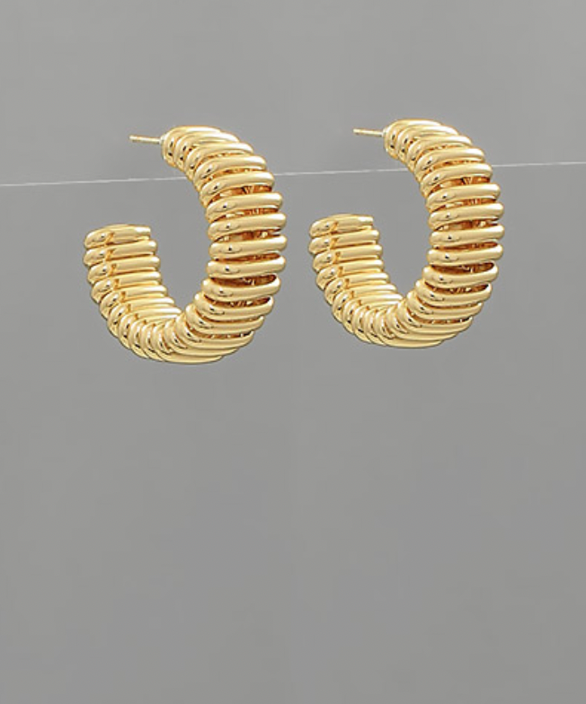 CHUNKY GOLD hoop earrings