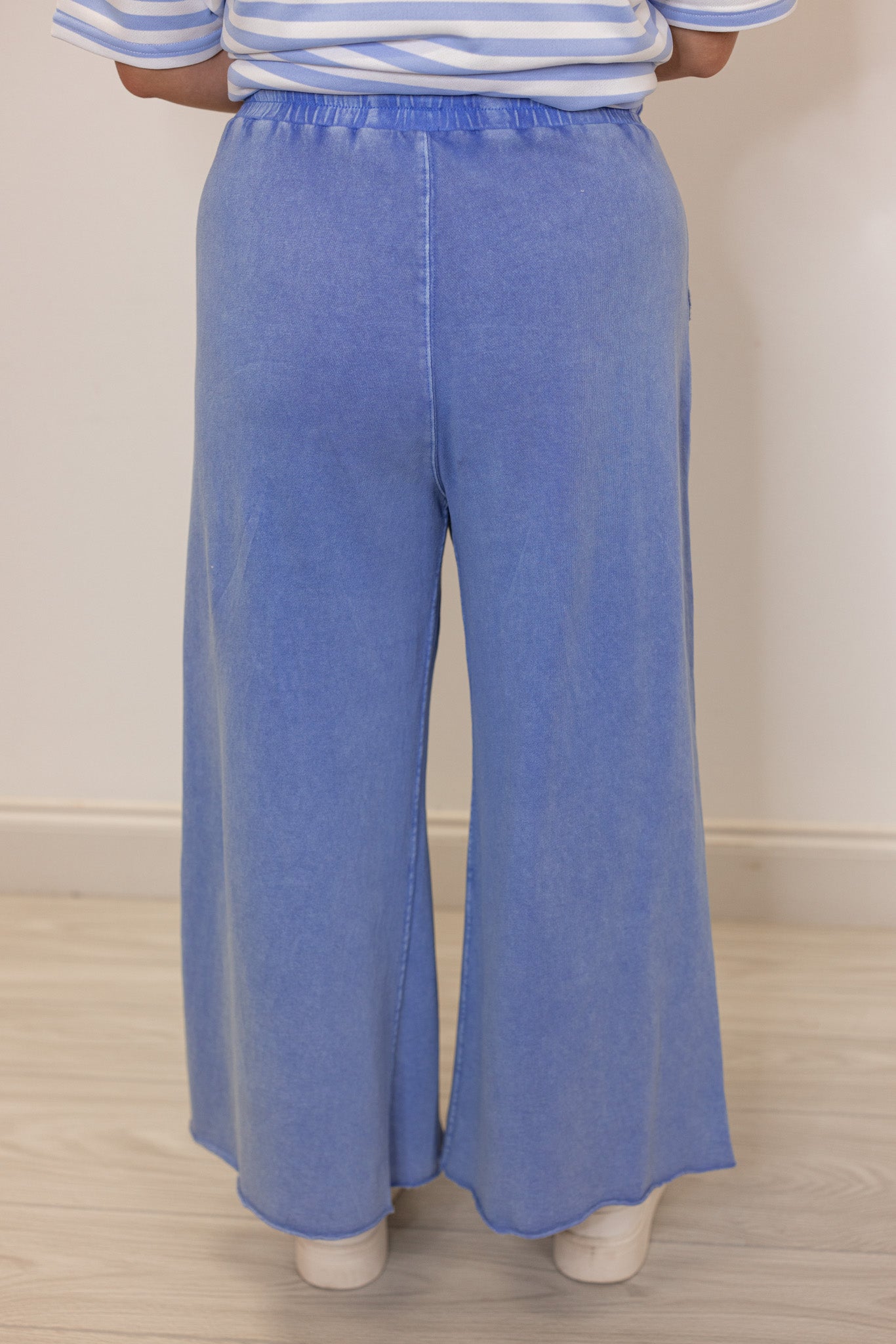 Washed Cornflower Blue Wide Leg Pants | Purple Door | GA – Purple