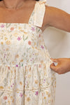 umgee cream floral embroidered midi dress