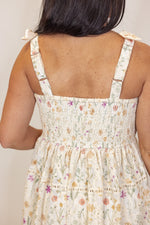 umgee cream floral embroidered midi dress