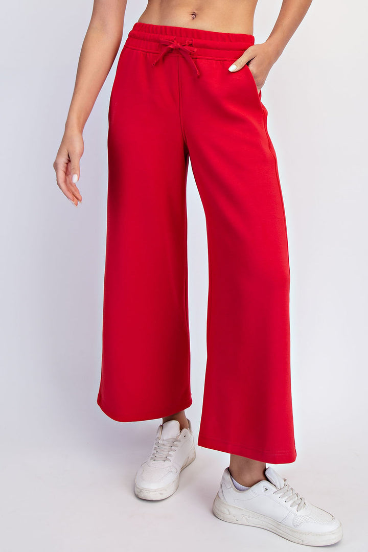 rae mode red cropped pants scuba