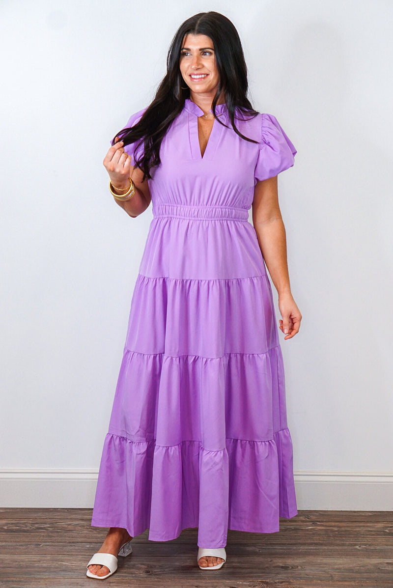 Summer Inspiration Lavender Maxi Dress