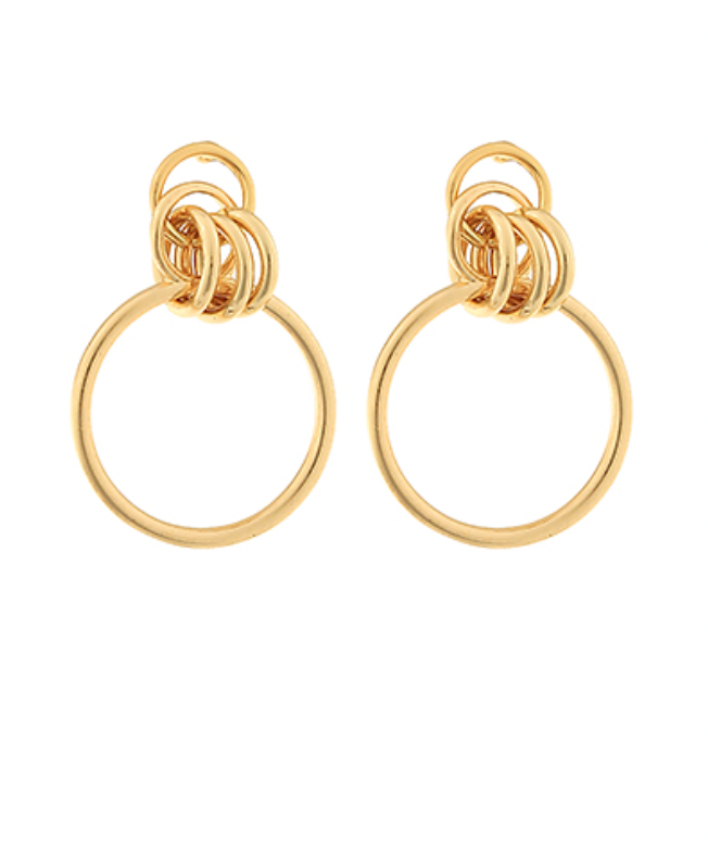 DANGLE knot earrings gold