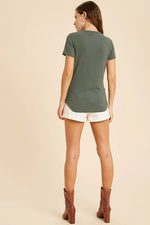 dark sage green ribbed tee