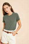 dark sage green ribbed tee