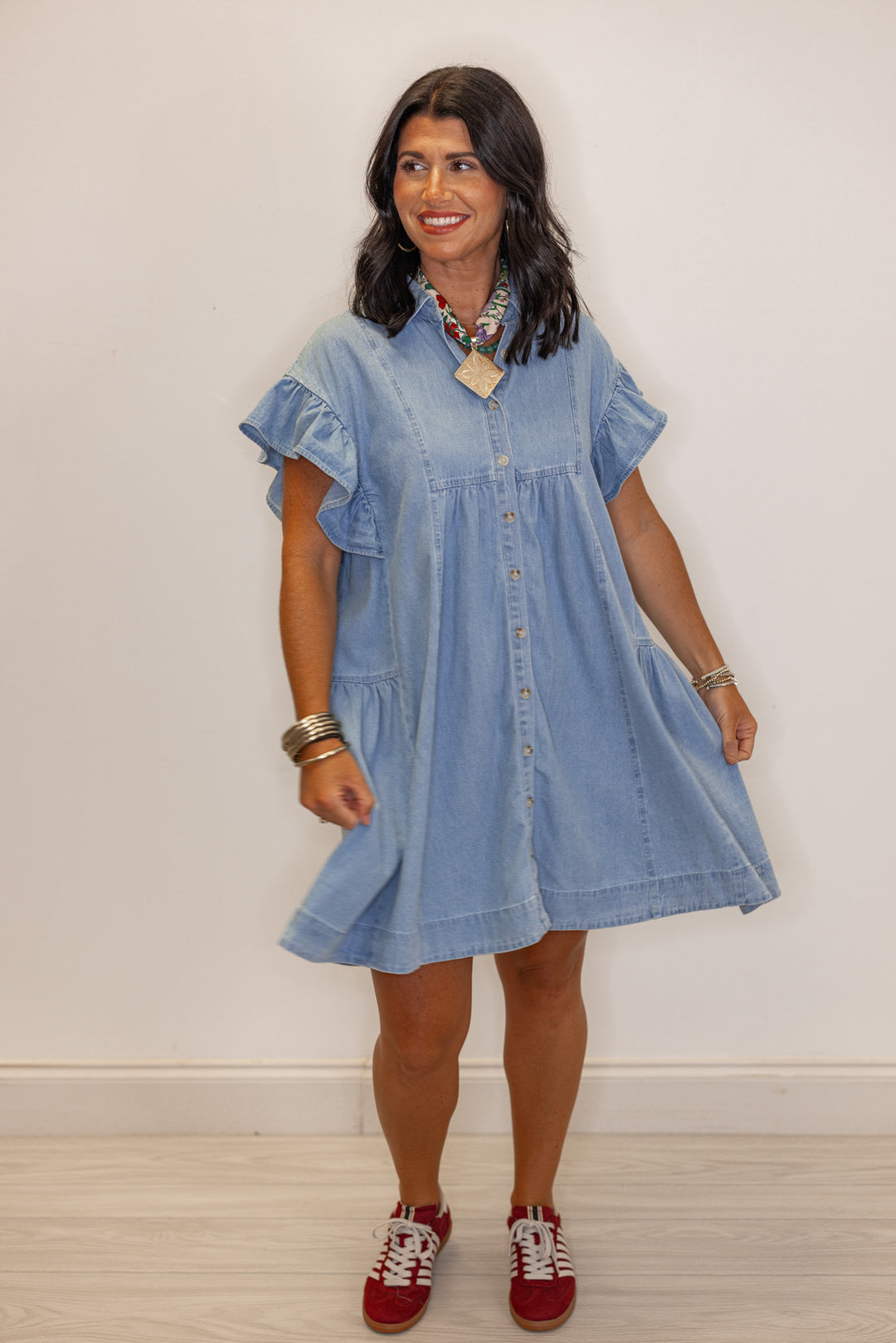 Light Blue Denim Swing Dress | Purple Door Boutique Light Blue Denim Swing Dress | Purple Door Boutique