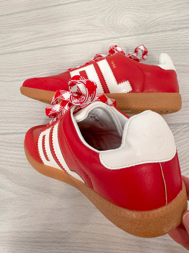 dirty laundry red DL sneakers back