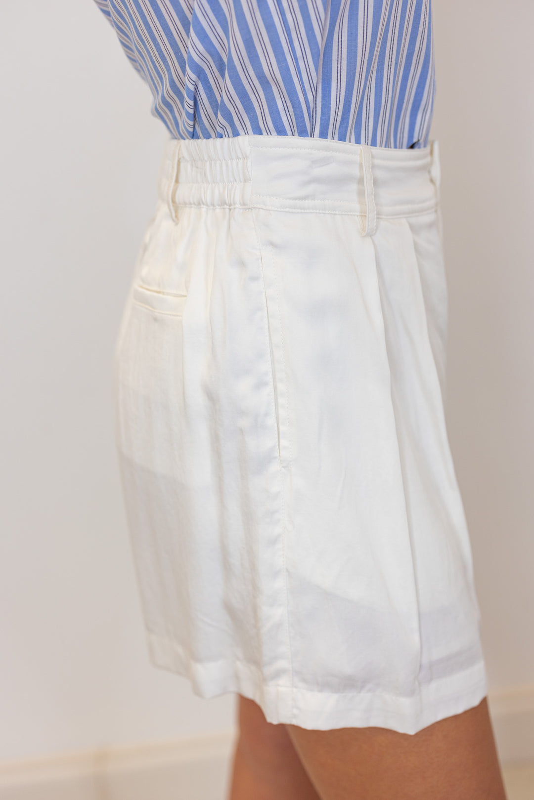 dressy high waist white shorts
