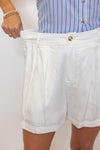 dressy high waist white shorts