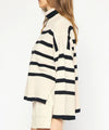 entro striped natural black sweater