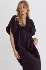 entro black midi dress 