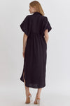 entro black midi dress 