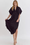 entro black midi dress 