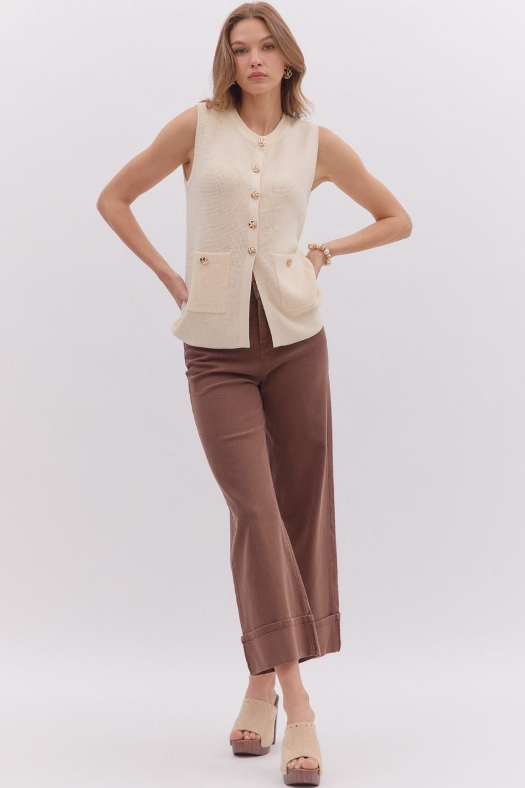 entro chocolate brown twill denim jeans