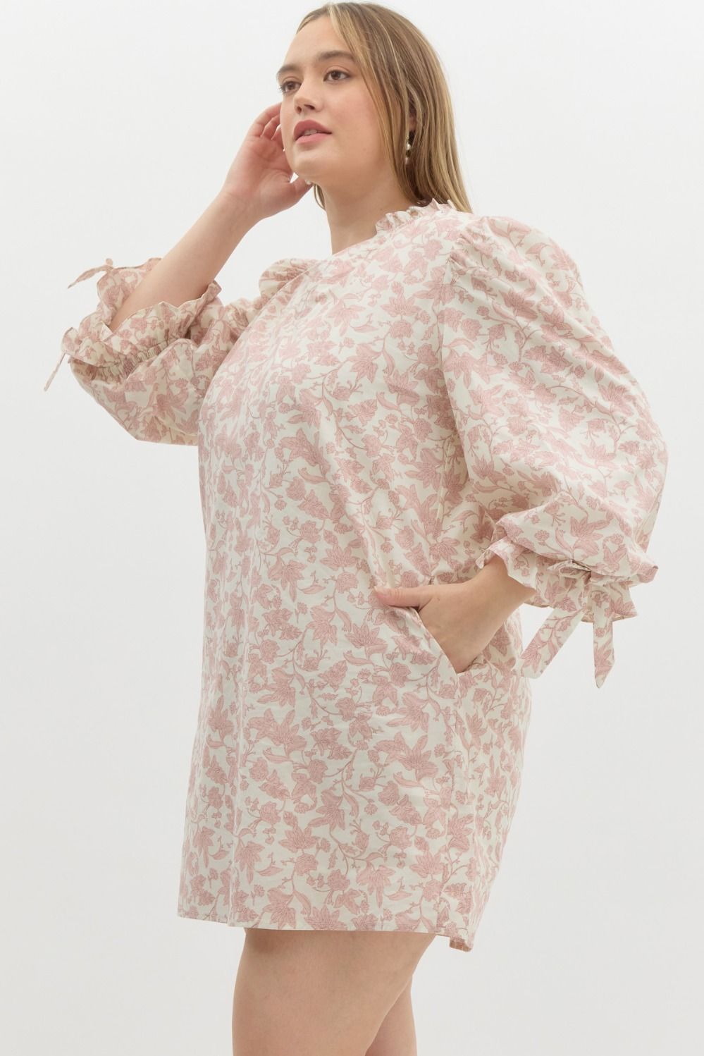 entro plus size floral easter dresses pink mauve