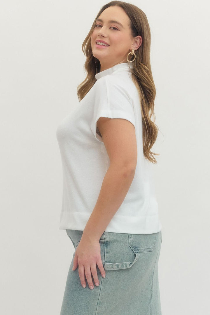 Classic Days Off White Knit Top