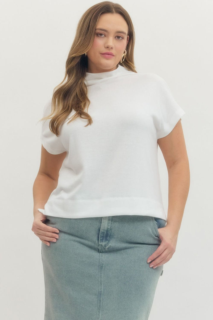 Classic Days Off White Knit Top