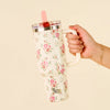cream floral fancy tumbler 40 oz