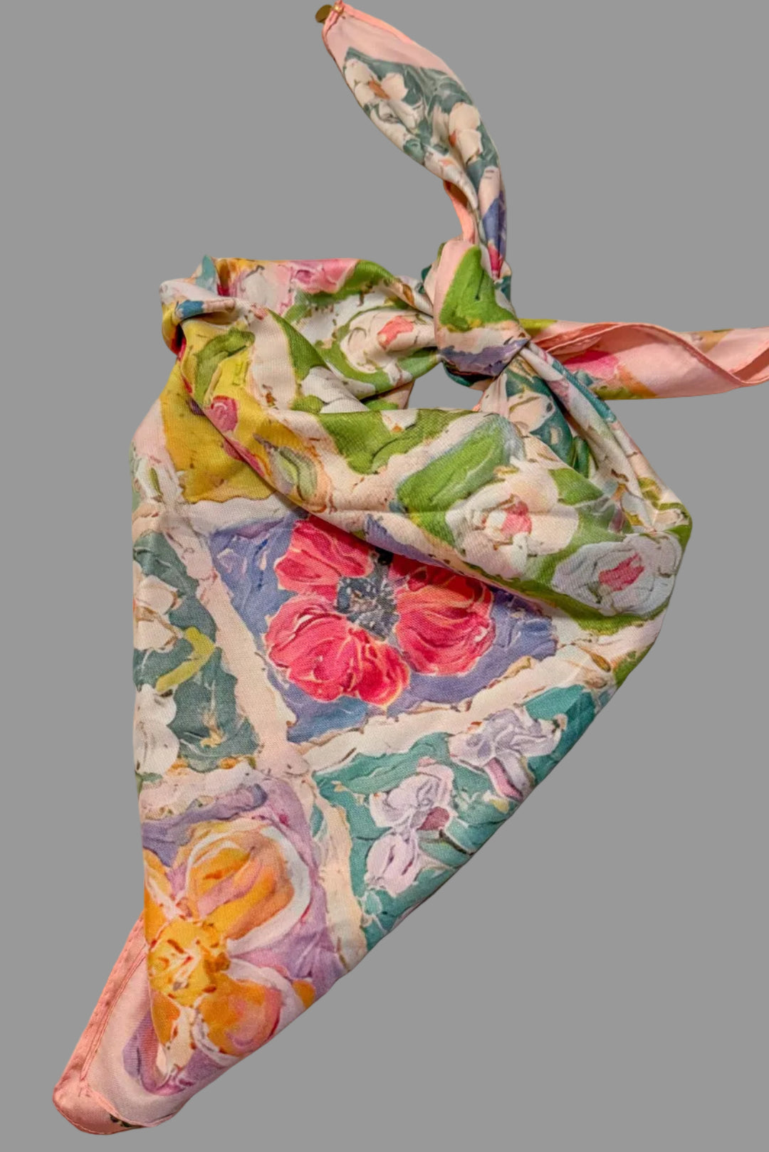 floral bandana scarf necklace