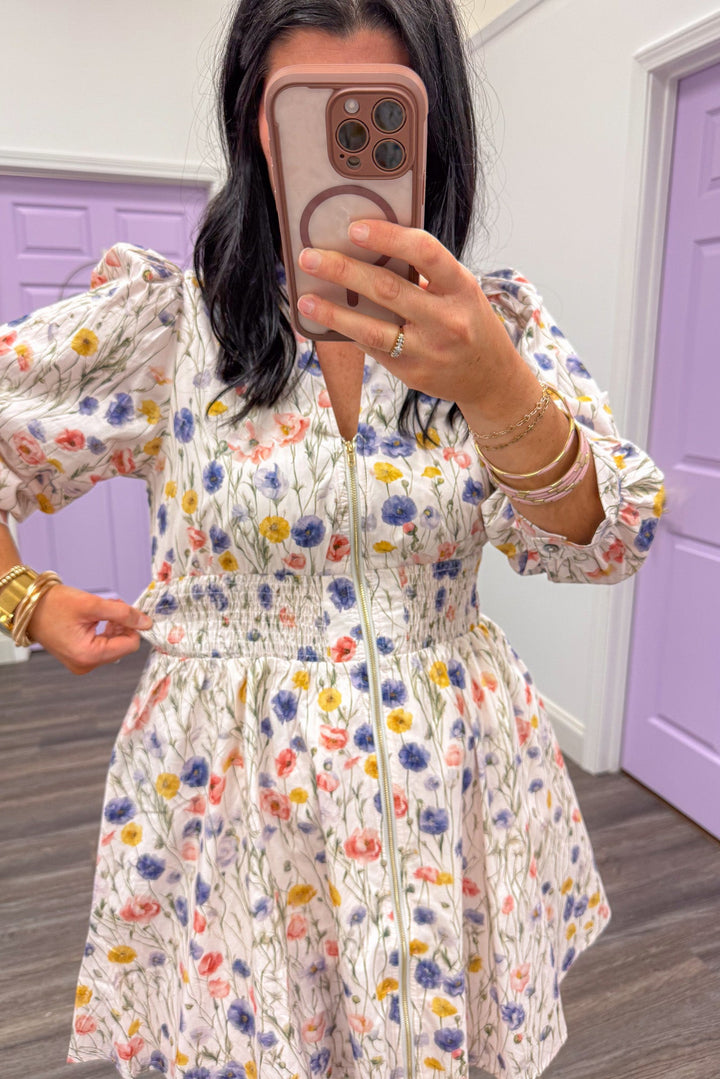 slimming flattering body floral dress