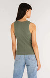 z supply sirena forest green tank top