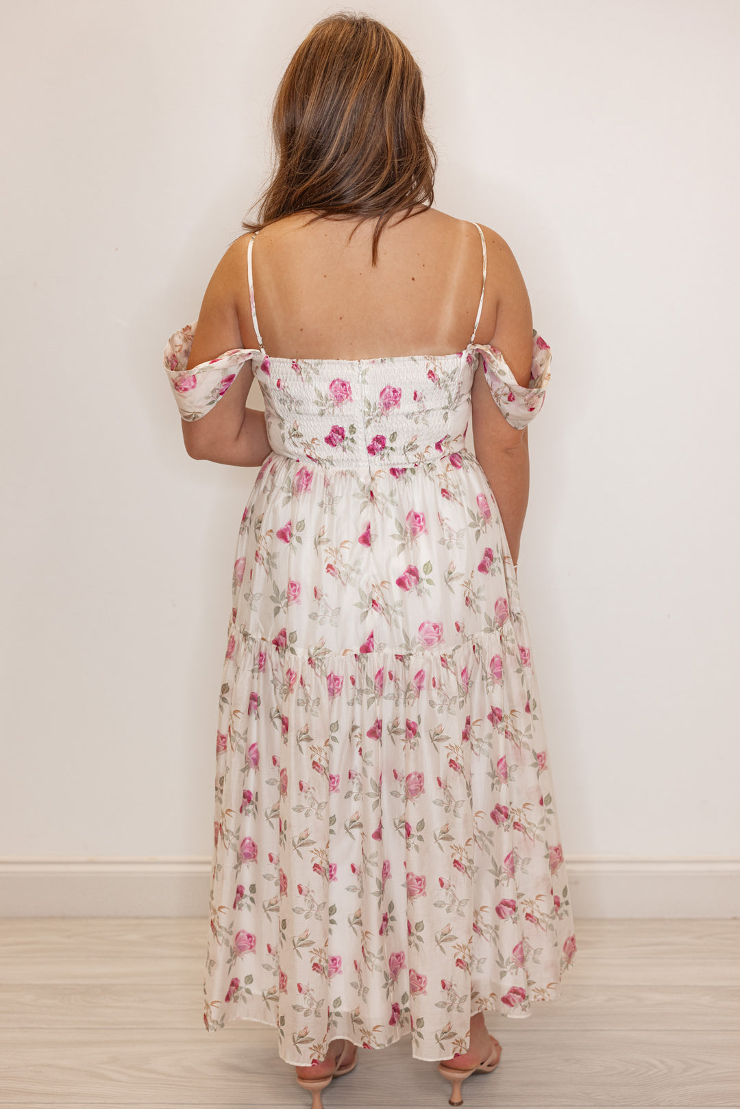 Off White Floral Off Shoulder Midi Dress | Purple Door | Commerce GA Purple Door Boutique Off White Floral Off Shoulder Midi Dress | Purple Door | Commerce GA Purple Door Boutique