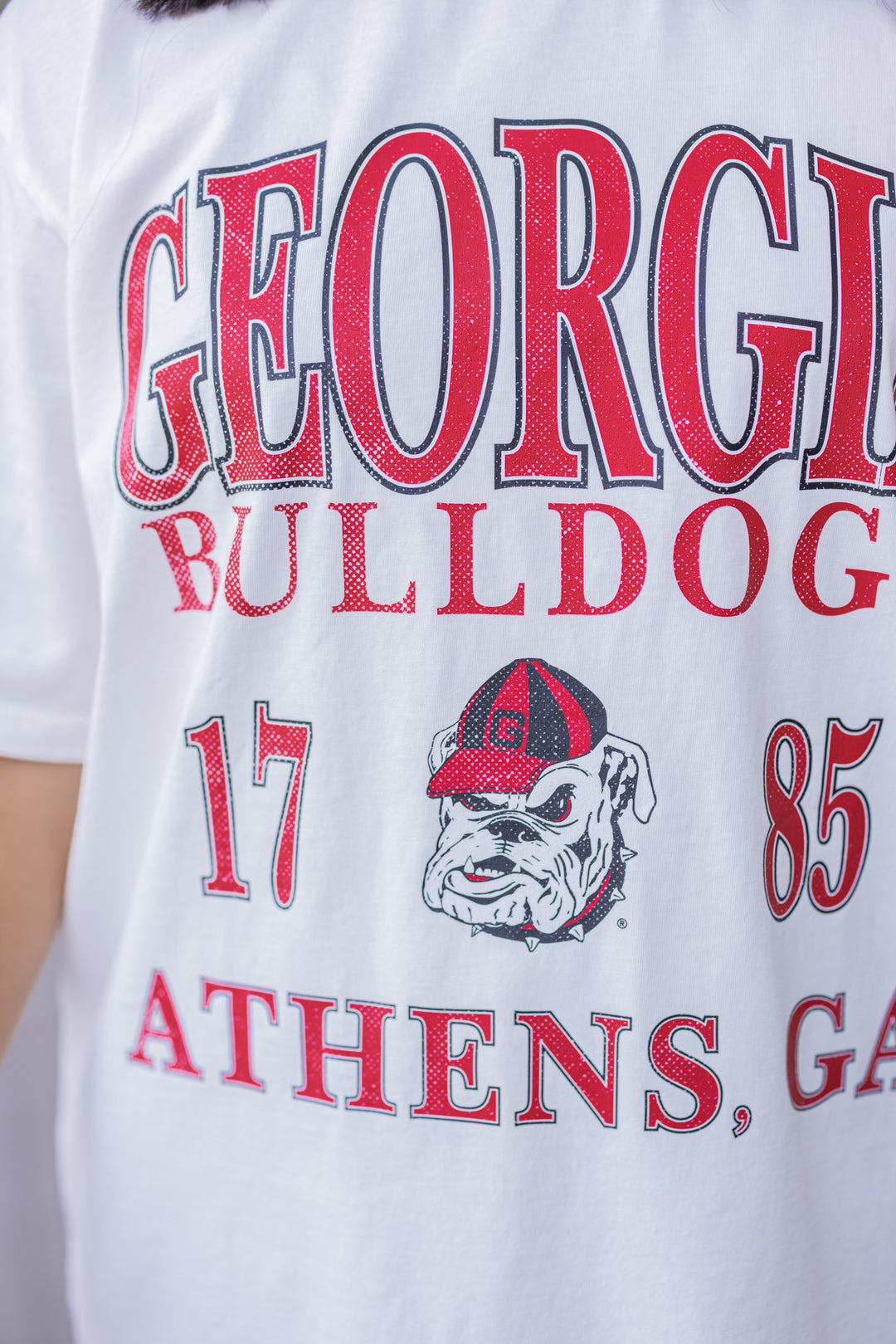 Gameday Couture Georgia Bulldogs Athens Tee showing up close front view
