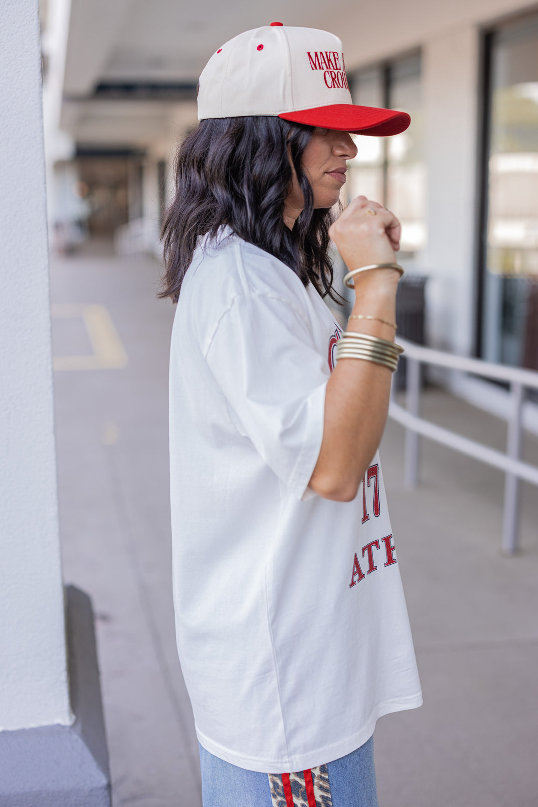 Gameday Couture Georgia Bulldogs Athens Tee showing up close side view