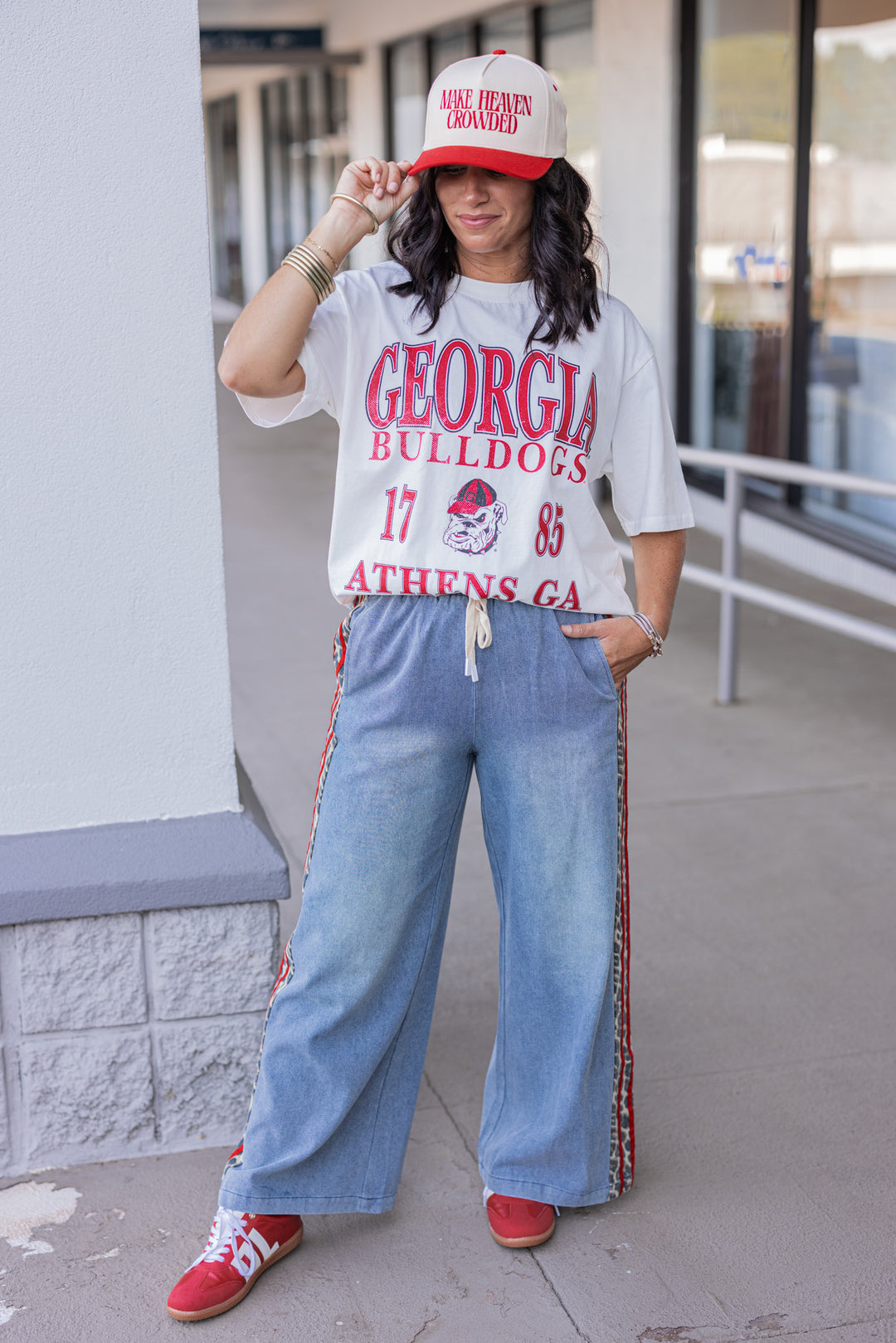 Gameday Couture Georgia Bulldogs Athens Tee showing full front view