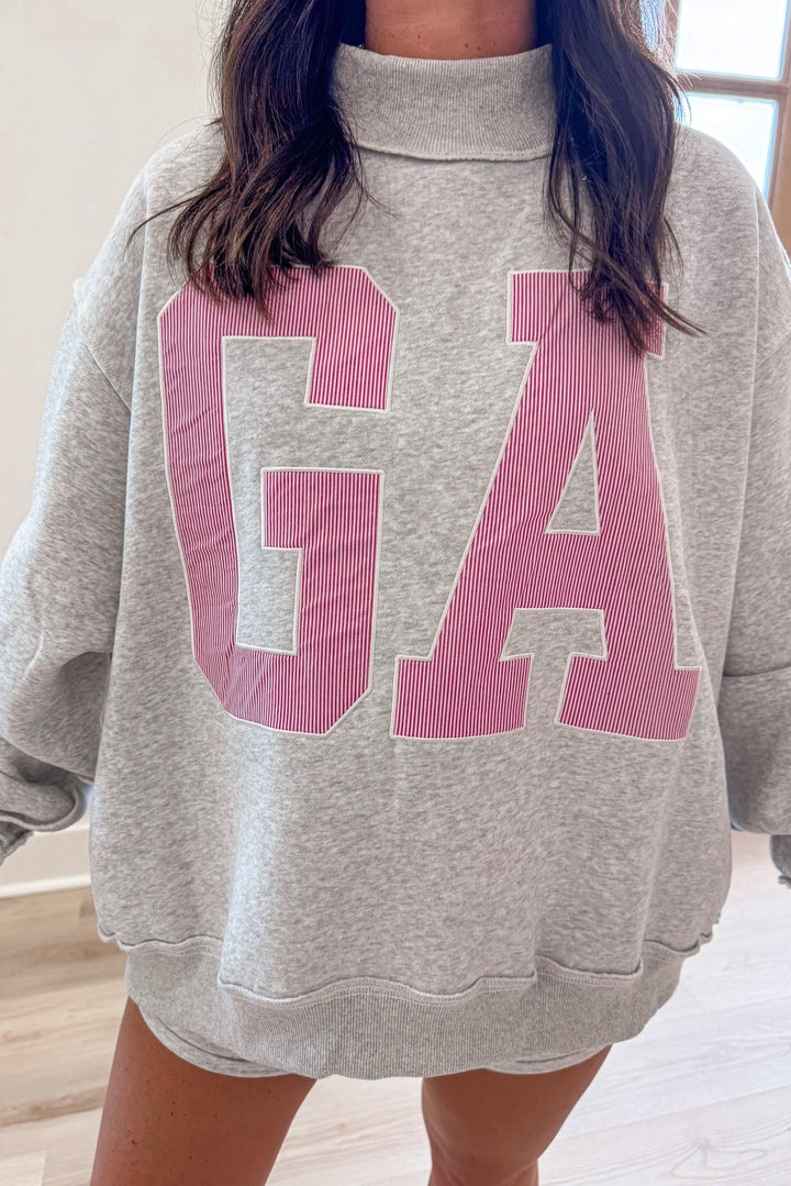ga embroidered oversized sweatshirt details 