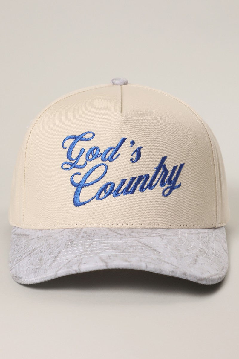 god's country camo print women's canvas trucker hat
