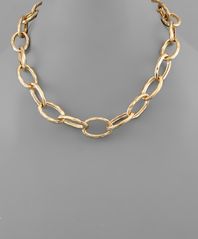 gold chain link necklace