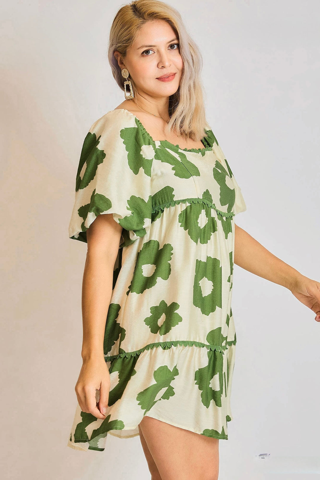 Umgee Plus Size Floral Green Dress Purple Door Boutique Umgee Plus Size Floral Green Dress Purple Door Boutique