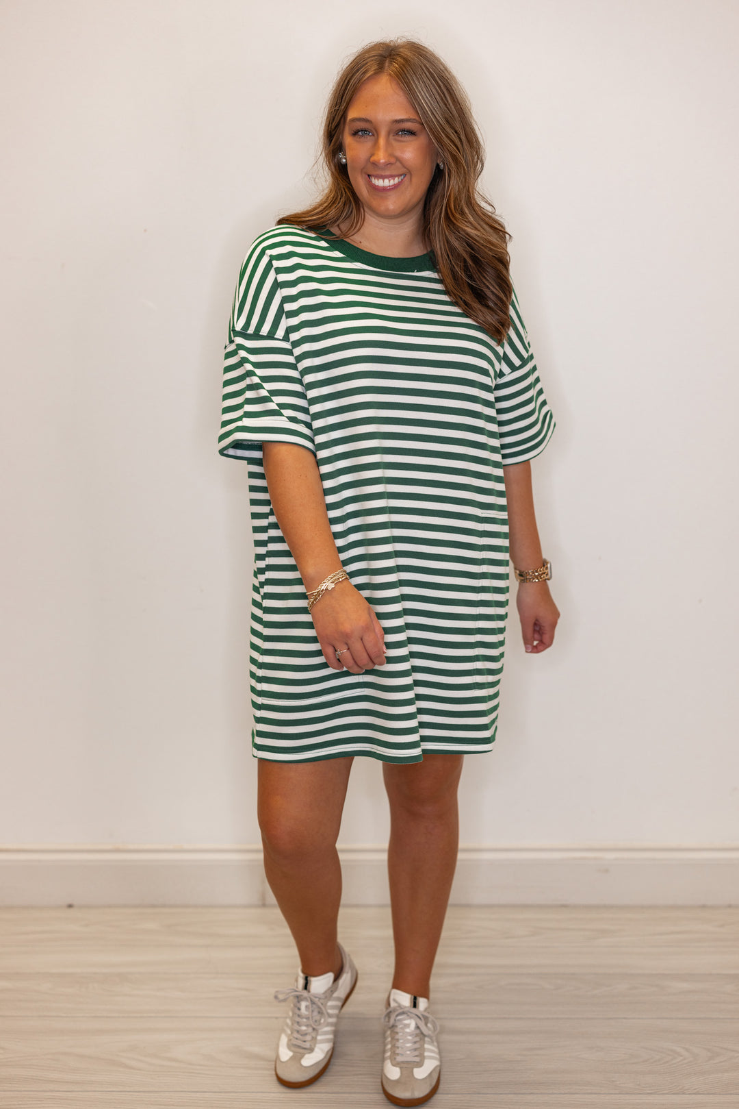 Striped Delight Green Knit Dress Striped Delight Green Knit Dress