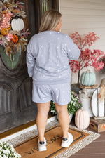 halloween ghost cotton lounge pullover set